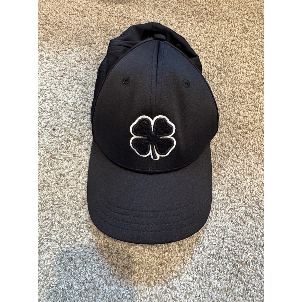 Black Clover Live Lucky Baseball Hat Black White Embroidered Logo Cap S/M